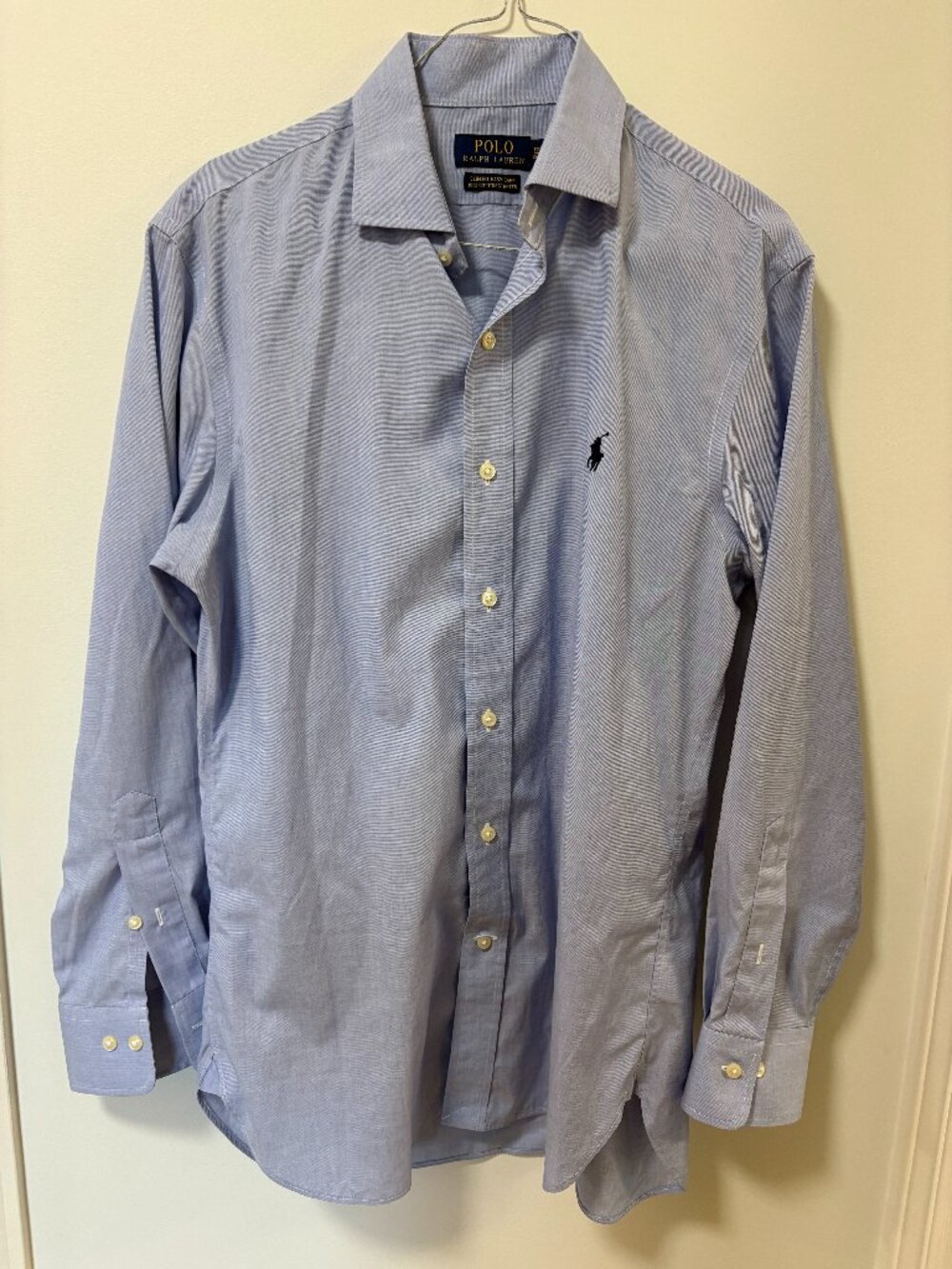 POLO by Ralph Lauren dress shirt Slim Fit Easy Care 15 1/2 Blue